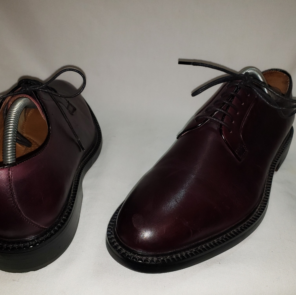NATHA STUDIO Burgundy Derby Oxfords Shoes Men 10.5